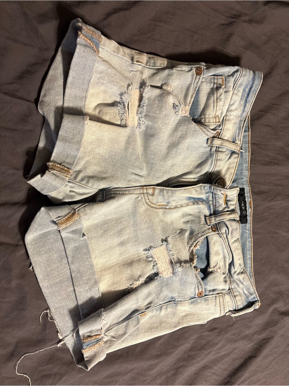 Light Wash Distressed Women’s Jean Shorts